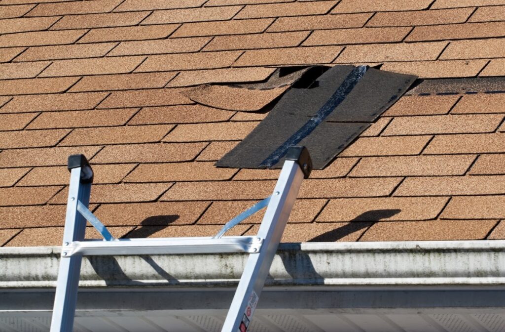 storm damage on roof in Nashville